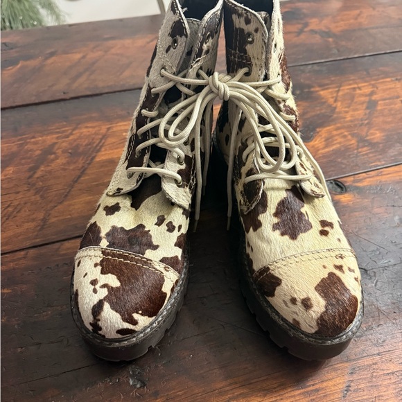 E8 by Miista Yolanda Cow Print Boots | Urban Outfitters UK Urban Outfitters Cow Print Ankle Boots